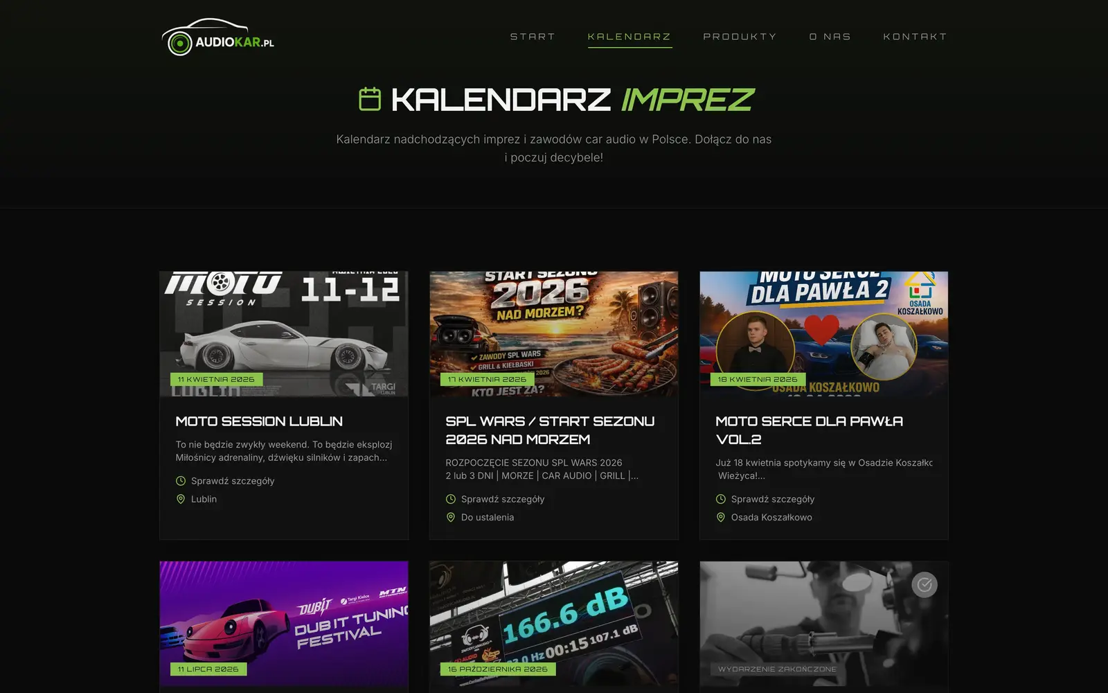 Audiokar.pl — sekcja eventów