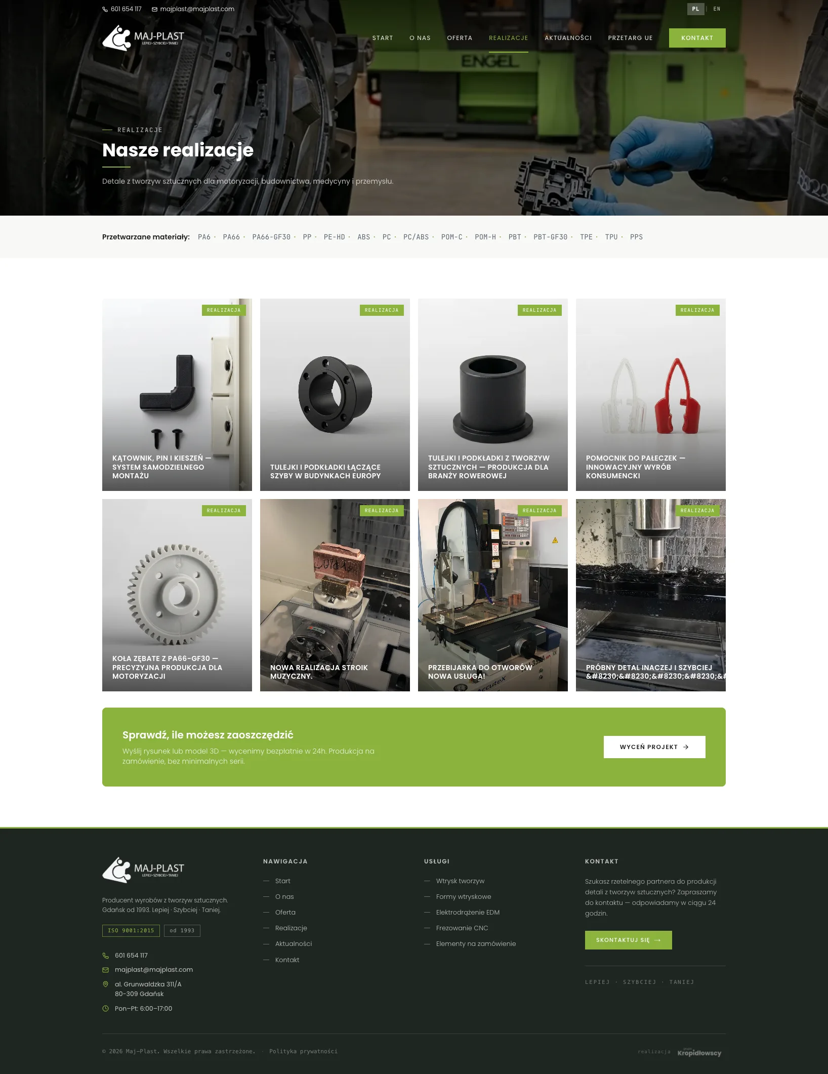 MAJ-PLAST — realizacje